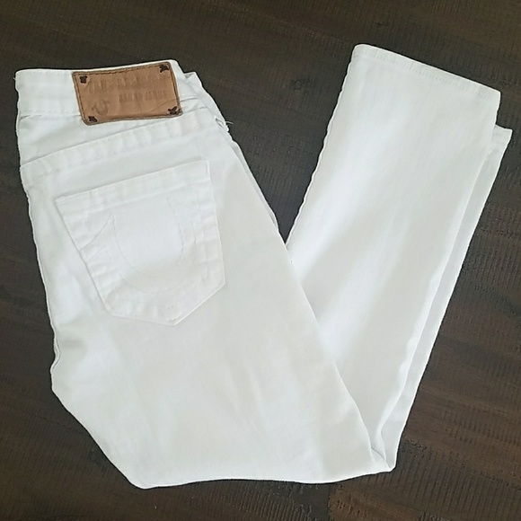 True Religion Denim - True religion ankle length white jeans